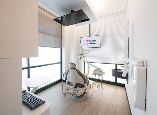 Dental exam room at Dental Designs of Maryland